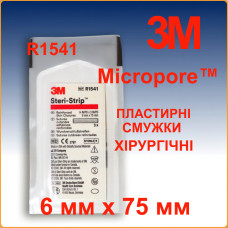 Пластирні смужки 6 мм х 75 мм Steri-Strip для безшовного закриття ран 3M (R1541)