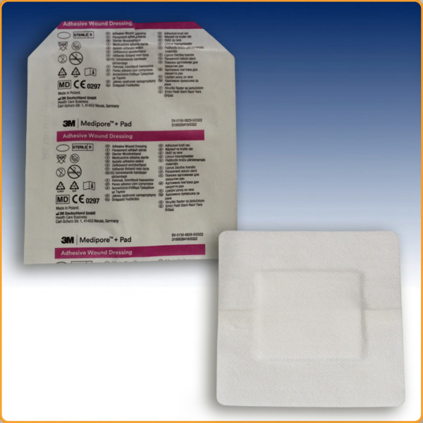 Пов'язка адгезивна 3M Medipore +Pad 10×10 см (3566E)