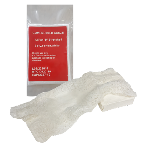 Бинт для тампонади Compressed Gauze 4,5" × 3,75 м (Z-Fold)