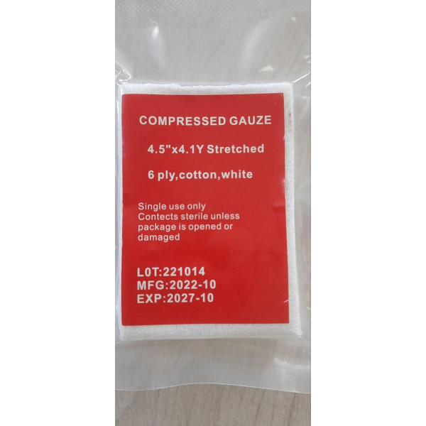 Бинт для тампонади Compressed Gauze 4,5" × 3,75 м (Z-Fold)