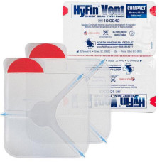 Оклюзійна пов’язка-наліпка HyFin Vent Compact Chest Seal Twin Pack (2 шт.)