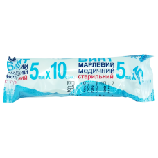 Бинт ст 5м х 10см ТМ "Білосніжка", тип 17 (295749)