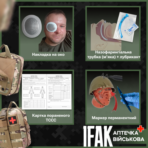 Військова аптечка IFAK PRO (16 найменувань) з турнікетом SICH