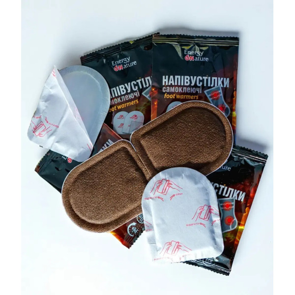 Грілка хімічна самонагрівна для ніг Energy Of Nature Toe Warmers 7×9 см, 2 шт, до 8 год