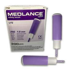 Ланцет Medlance plus Lite безпечний, одноразового використання, стерильний Голка 25G глибина проникнення 1,5 мм  (F50A923D3)