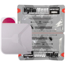 Оклюзійна пов'язка-наліпка вентильована з клапаном HyFin Vent Chest Seal TWIN (2 шт.) black